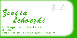 zsofia lehoczki business card